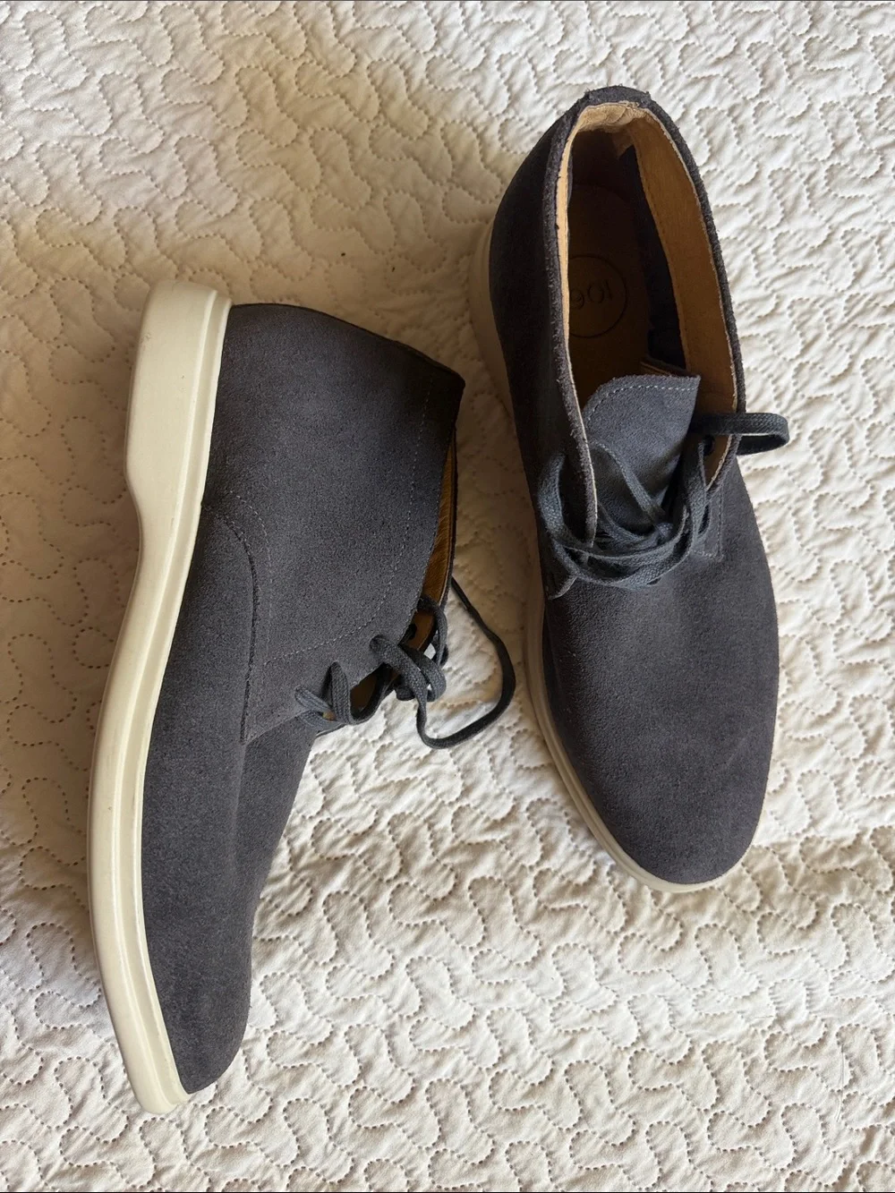 1901 Men's Gray Suede Leather Chukka Desert Boots Lace Up Size 9.5